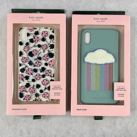 kate spade iPhone XS Max Phone Cases Jeweled Floradoddle / Rainbow Cloud Patch - Picture 1 of 14